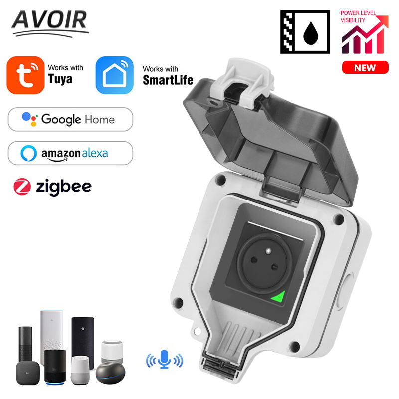 Outdoor Power Outlet Wifi - Avoir زيجبي تويا IP66 في الهواء