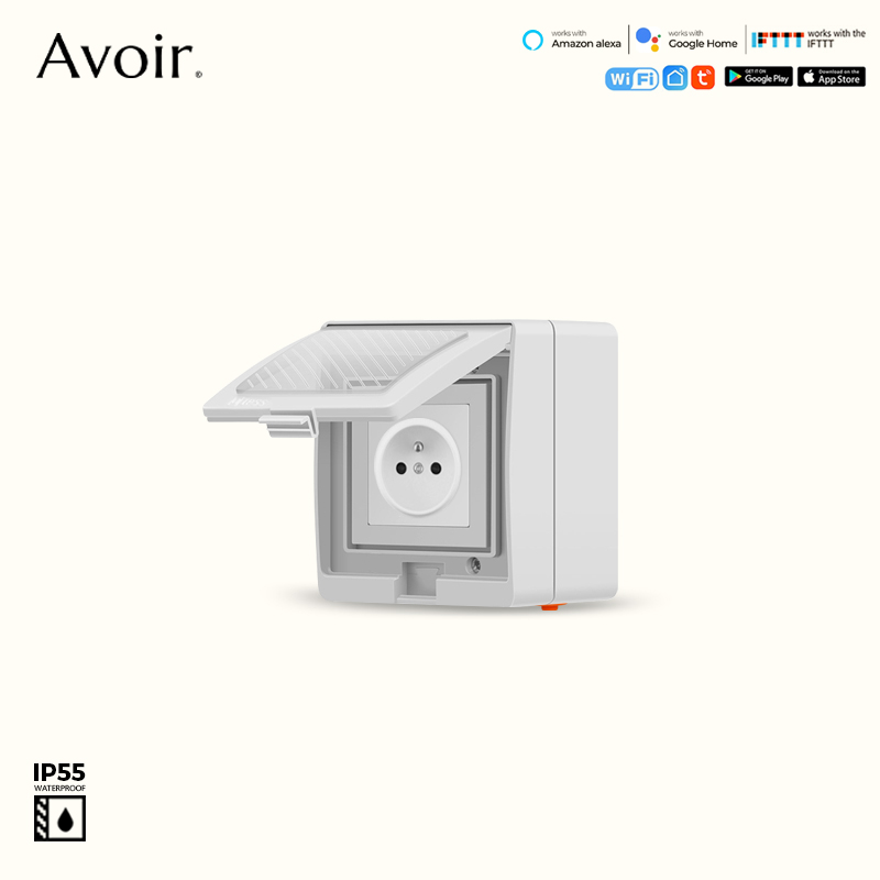 Outdoor Power Outlet Wifi - مآخذ كهربائية Avoir IP55 Tuya واي
