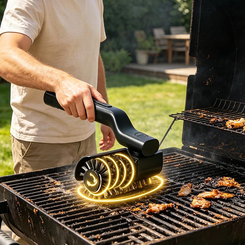 فرشاة تنظيف شواية كهربائية لاس - مراجعة Outdoor Power Brush وسعره