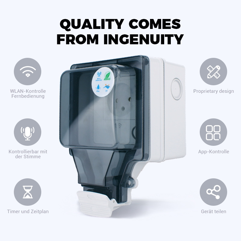 Avoir IP66 في الهواء الطلق مقب - مراجعة Outdoor Power Outlet Wifi وسعره