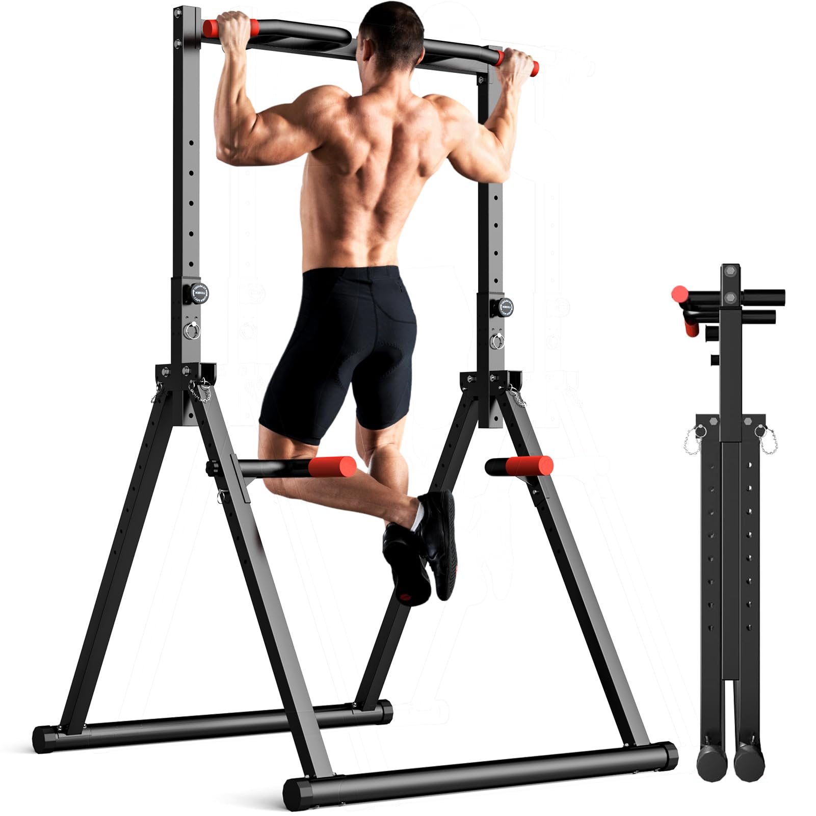 برج طاقة قابل للطي، قضيب سحب ل - مراجعة Outdoor Power Tower Pull Up Bar وسعره