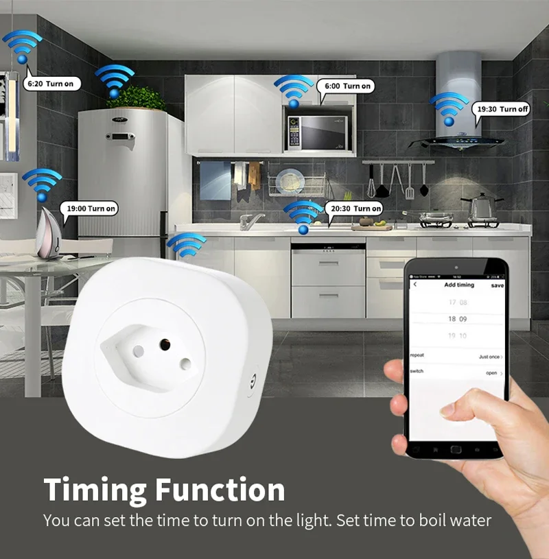 واي فاي المكونات الذكية 16A سو - مراجعة Outdoor Power Outlet Wifi وسعره