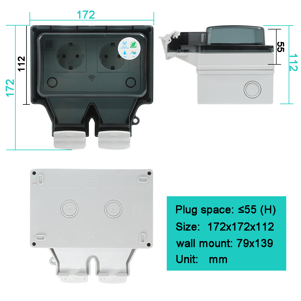 مقبس ذكي خارجي مقاوم للماء IP6 - مراجعة Outdoor Power Outlet Wifi وسعره