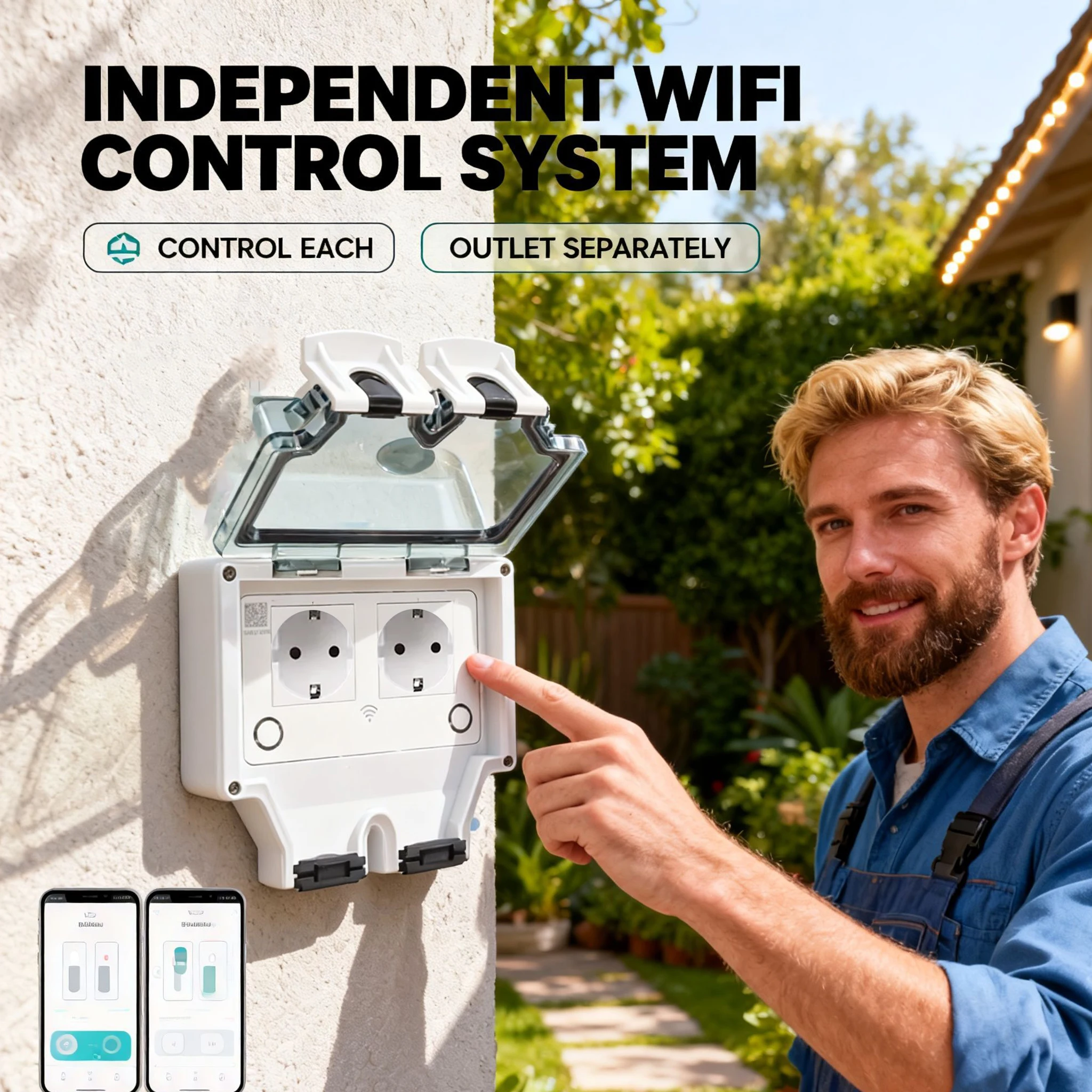 Tuya مقاوم للماء مقبس الحائط ا - مراجعة Outdoor Power Outlet Wifi وسعره