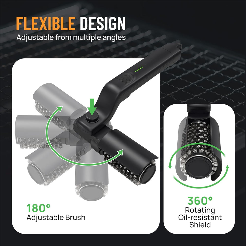 فرشاة شواء كهربائية قابلة لإعا - مراجعة Outdoor Power Brush وسعره